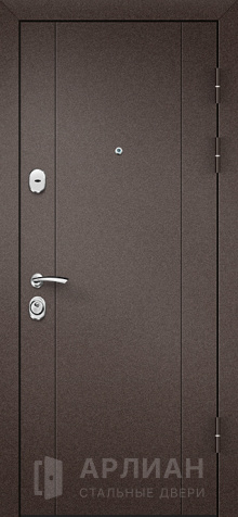 Фото «Элитная входная коричневая дверь с ламинатом под дерево №63»